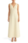 Arose Studio Leilani Embellished Sleeveless Maxi Dress In Neutral