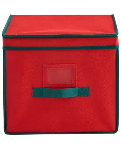 Around The Home Foldable Christmas Light Storage Box In Red