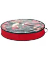 Around The Home Large Round Christmas Wreath Holder In Red