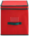 Around The Home Rectangle Ornament Storage Bin With 96 Compartments In Red