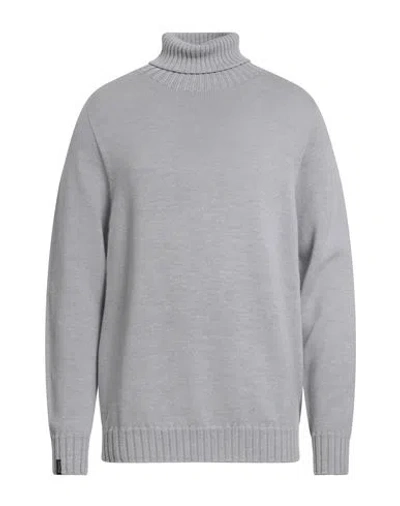 Arovescio Man Turtleneck Light Grey Size 44 Merino Wool