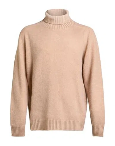 Arovescio Man Turtleneck Beige Size 38 Wool, Cashmere