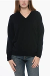 Arovescio Asymmetrical Virgin Wool And Cashmere V-neck Sweater