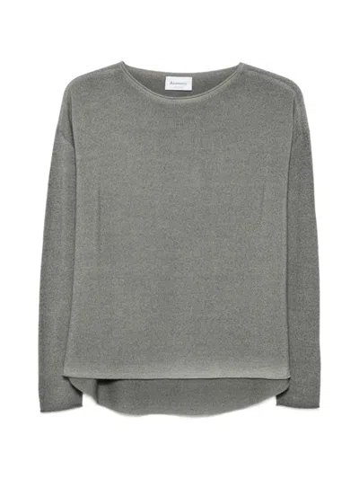Arovescio Boat-neck Long-sleeve Sweater In Multi