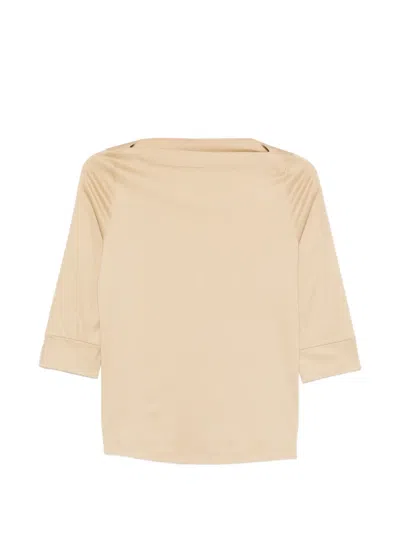 Arovescio Boat-neck T-shirt In Neutral