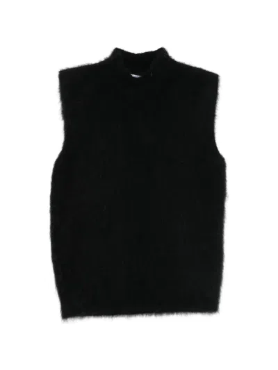Arovescio Ärmelloser Pullover Mit Gebürstetem Finish In Black