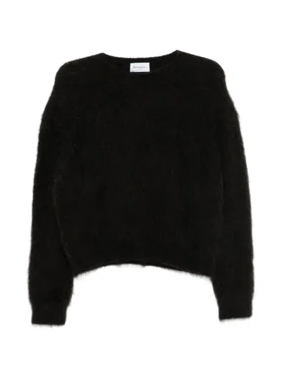 Arovescio Gebürsteter Strickpullover In Black