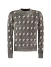 CABLE-KNIT DIAMOND-PATTERN SWEATER