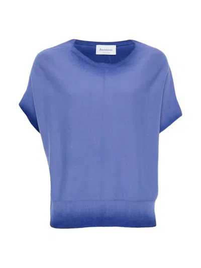 Arovescio Cotton T-shirt In Blue