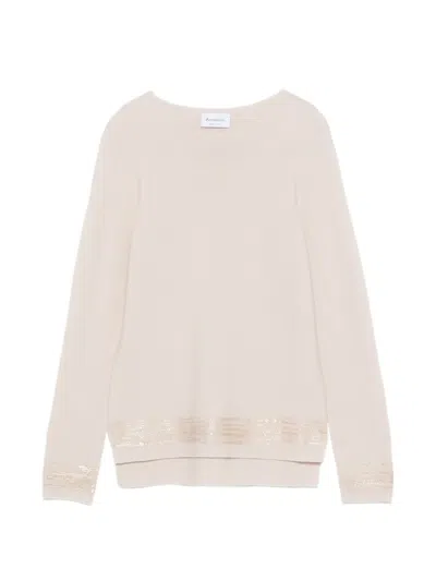 Arovescio Glitter-trim Boat-neck Sweater In Multi