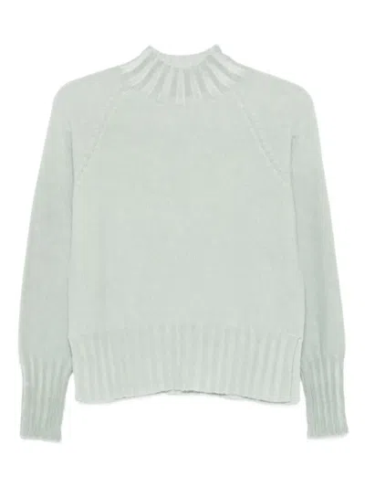 Arovescio High-neck Sweater In Blue