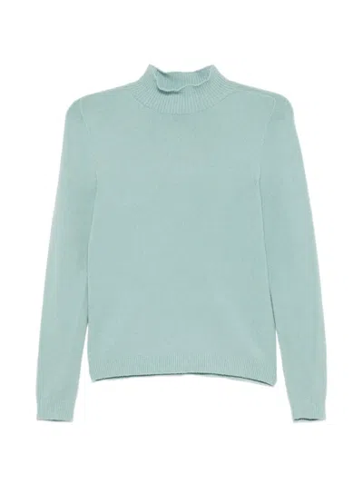 Arovescio Stehkragen-pullover Mit Geripptem Besatz In Green