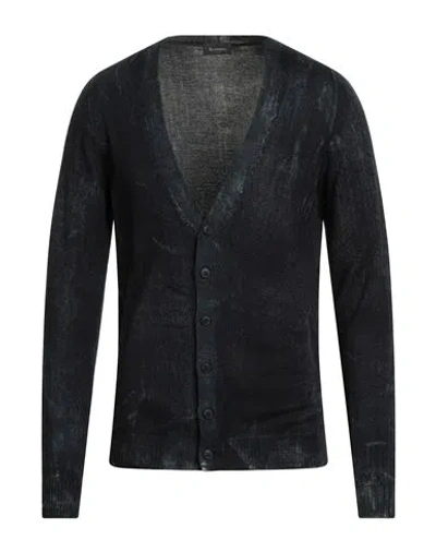 Arovescio Man Cardigan Midnight Blue Size 44 Merino Wool