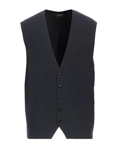 Arovescio Man Cardigan Midnight Blue Size 46 Viscose, Polyester In Black