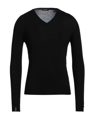 Arovescio Man Sweater Black Size 40 Merino Wool