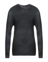 Arovescio Man Sweater Charcoal Size 40 Merino Wool In Gray