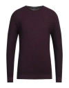 Arovescio Man Sweater Deep Purple Size 40 Merino Wool