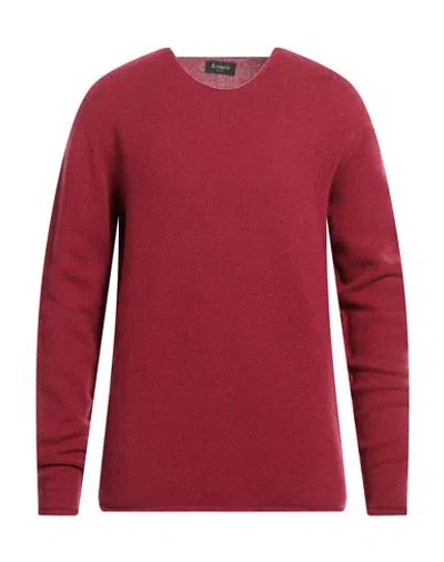 Arovescio Man Sweater Garnet Size 44 Merino Wool, Cashmere In Red