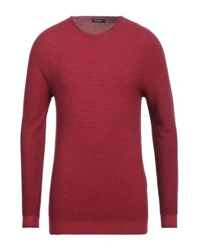 Arovescio Man Sweater Garnet Size 46 Merino Wool In Red