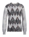 Arovescio Man Sweater Grey Size 40 Merino Wool, Cashmere In Grey