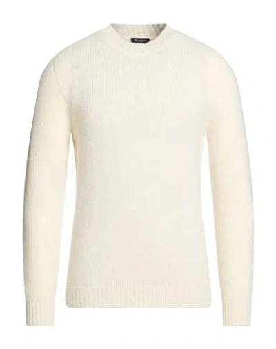 Arovescio Man Sweater Ivory Size 44 Baby Alpaca Wool, Polyamide, Merino Wool In Neutral