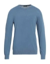 Arovescio Man Sweater Light Blue Size 46 Cotton
