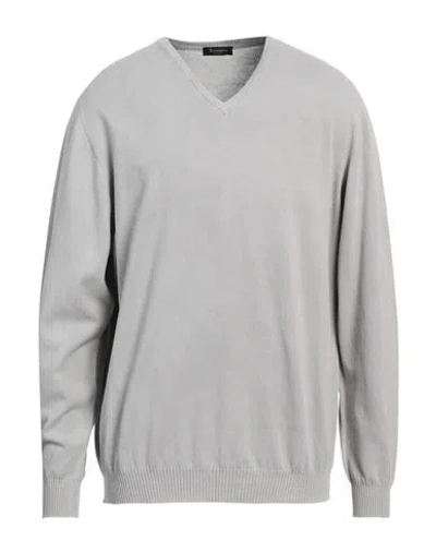Arovescio Man Sweater Light Grey Size 46 Cotton