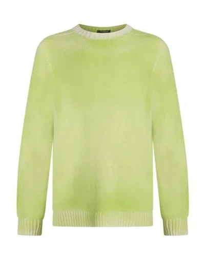 Arovescio Man Sweater Lime Green Size 44 Wool, Cashmere