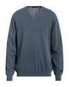 Arovescio Man Sweater Navy Blue Size 46 Cotton