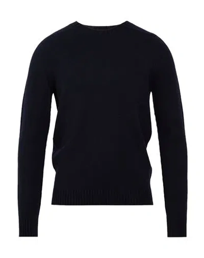 Arovescio Man Sweater Navy Size 38 Wool, Cashmere In Blue