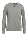 Arovescio Man Sweater Sage Green Size 40 Cotton
