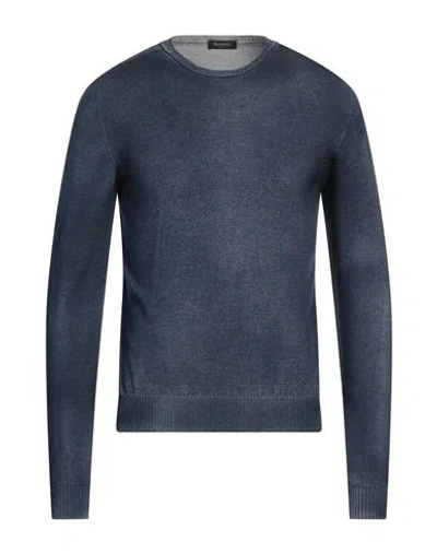 Arovescio Man Sweater Slate Blue Size 38 Virgin Wool