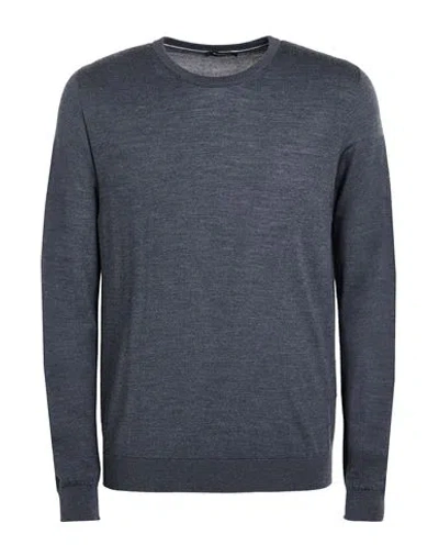 Arovescio Man Sweater Slate Blue Size 42 Merino Wool, Silk