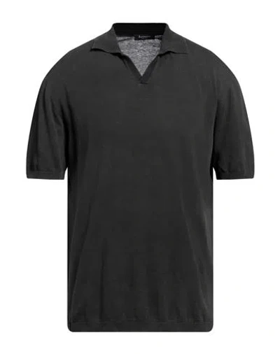 Arovescio Man Sweater Steel Grey Size 46 Cotton