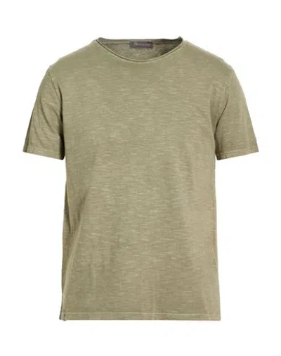 Arovescio Man T-shirt Military Green Size 38 Cotton In Brown