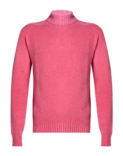 Arovescio Man Turtleneck Antique Rose Size 38 Merino Wool, Cashmere In Pink