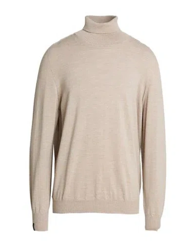 Arovescio Man Turtleneck Beige Size 36 Virgin Wool In Neutral