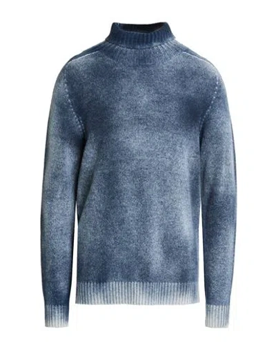 Arovescio Man Turtleneck Blue Size 44 Wool, Cashmere