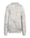 Arovescio Man Turtleneck Light Grey Size 46 Wool, Cashmere