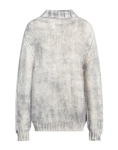 Arovescio Man Turtleneck Light Grey Size 46 Wool, Cashmere