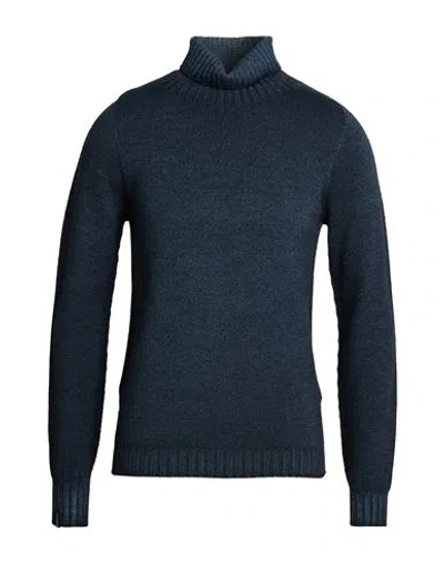 Arovescio Man Turtleneck Navy Size 36 Merino Wool