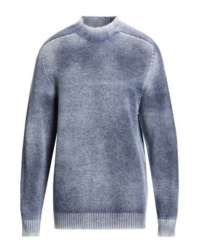 Arovescio Man Turtleneck Slate Blue Size 46 Wool, Cashmere