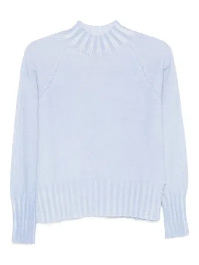 Arovescio Raglan High-neck Sweater In Blue