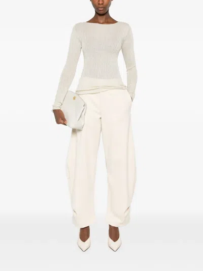 Arovescio Gerippter Pullover Mit U-boot-ausschnitt In Multi
