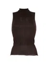 Arovescio Gerippter Rollkragenpullover In Brown