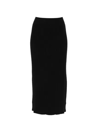 Arovescio Midirock Aus Geripptem Strick In Black