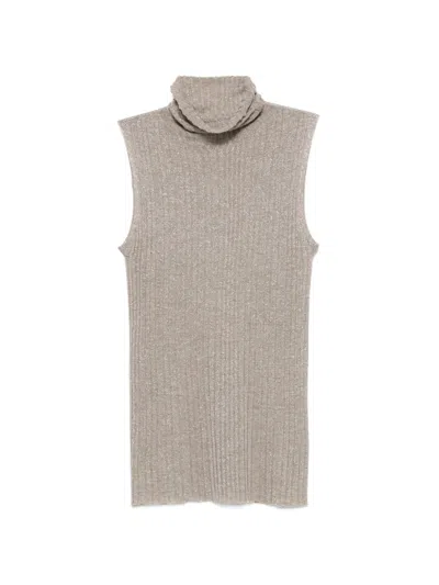 Arovescio Gerippter Pullunder In Gray
