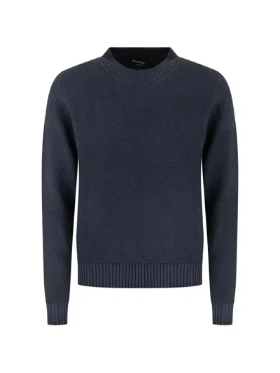 Arovescio Ribbed-knit Sweater In Blue