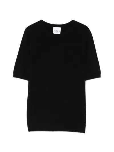 Arovescio T-shirt Mit Rundhalsausschnitt In Black