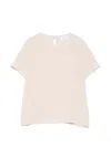 Arovescio Silk T-shirt In Neutral